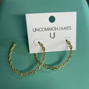 Uncommon James 2” Gold Chain Hoops